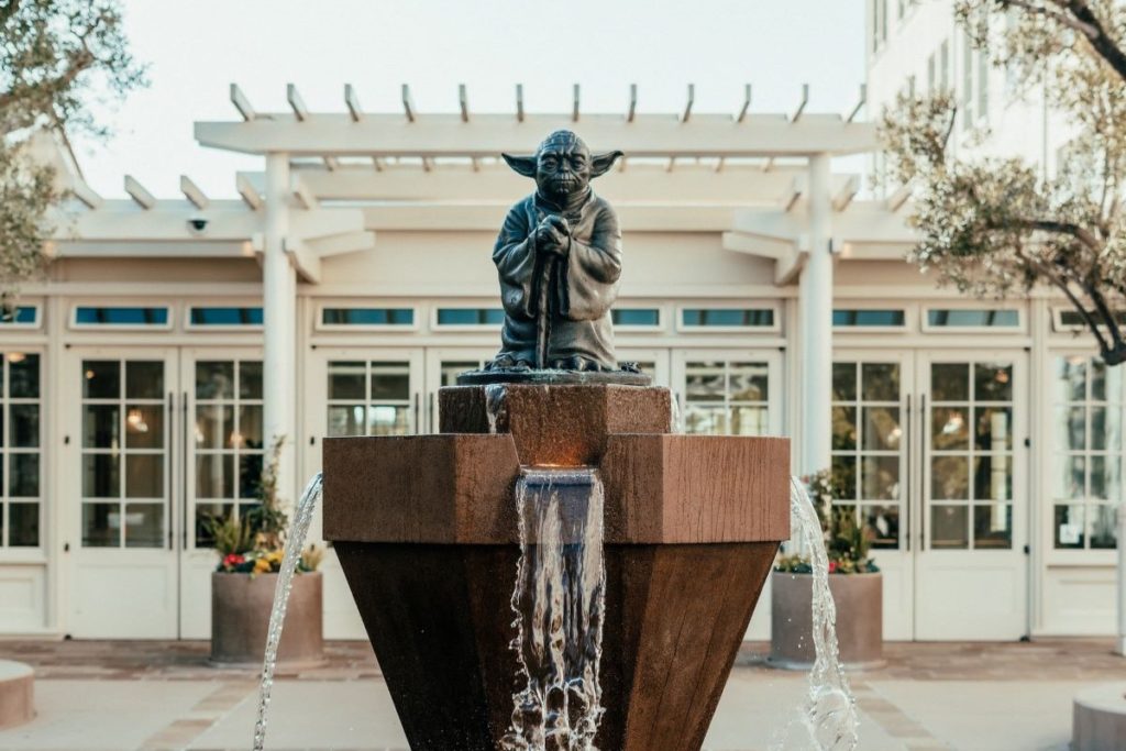 Yoda Fountain at SF's Letterman Digital Arts Center