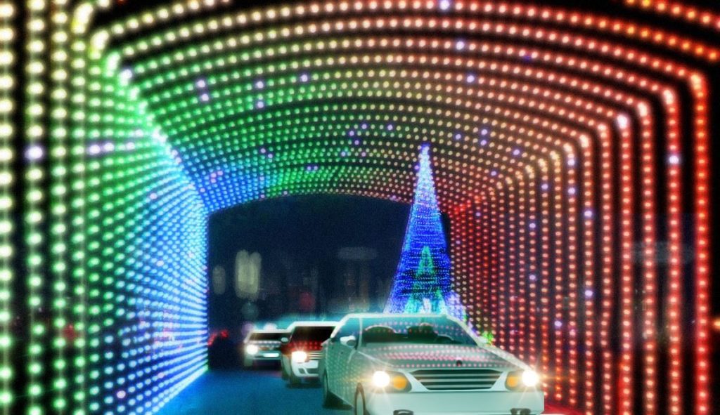 holiday light display in San Jose