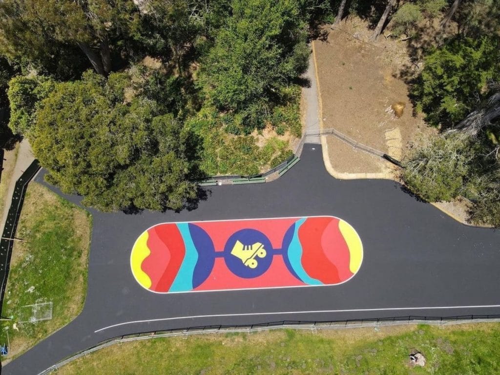 GG Park’s Skatin’ Place Has Unveiled Its Giant New Psychedelic Ground Mural