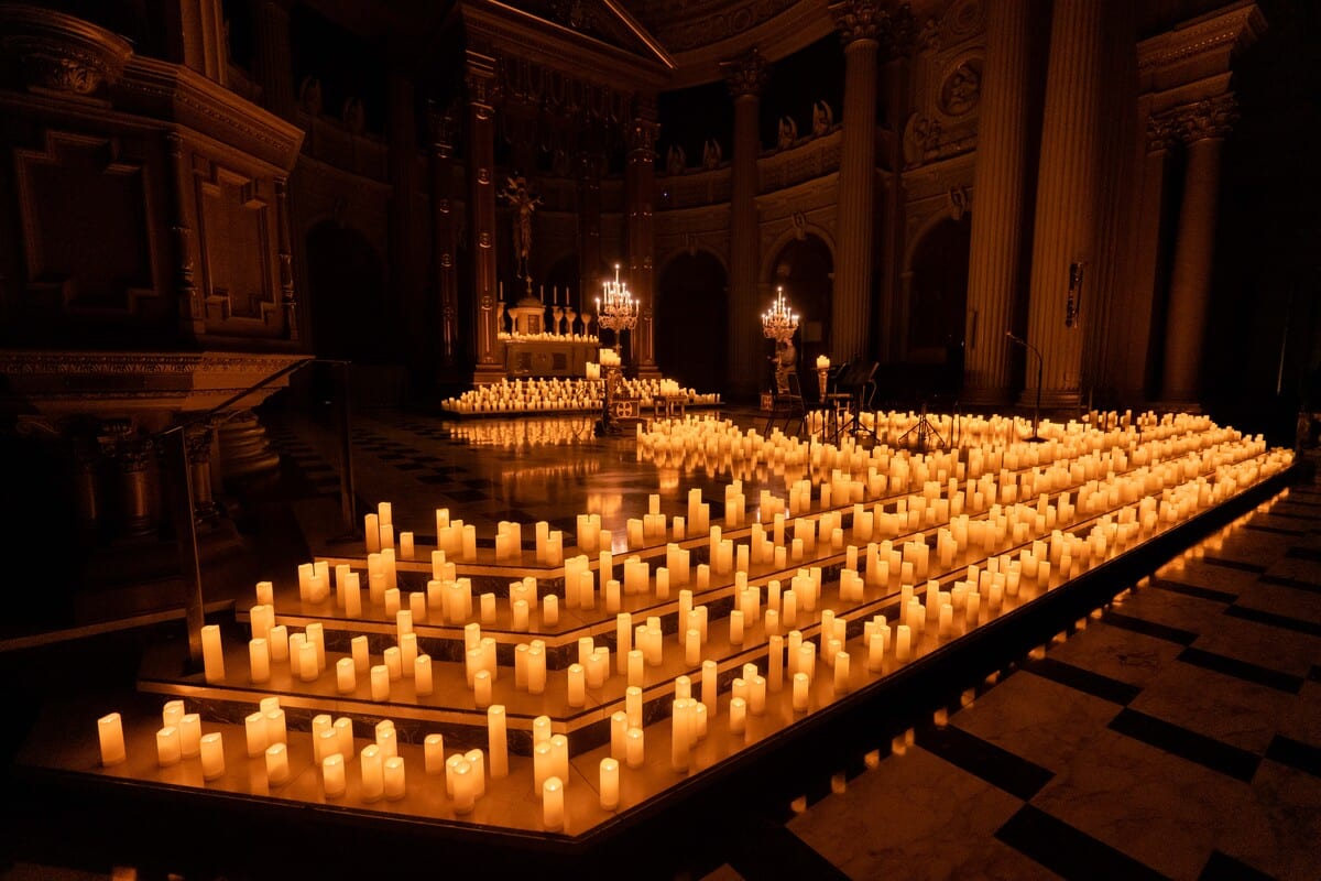 candles in a venue 