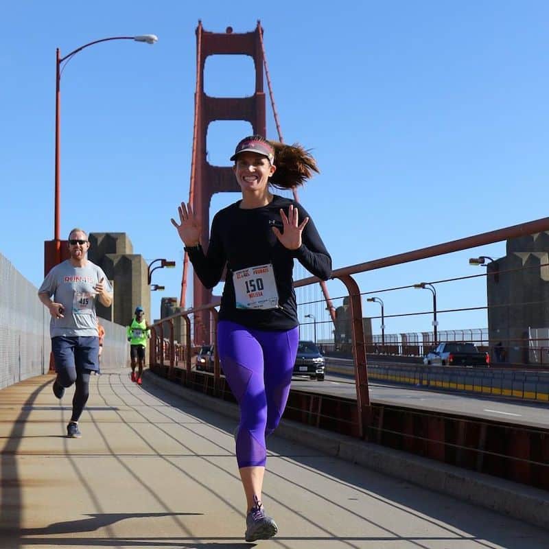 Runner on Golden Gate Bridge
