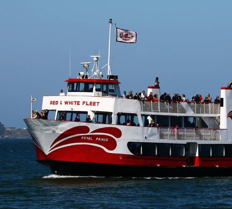 red and white bay cruises