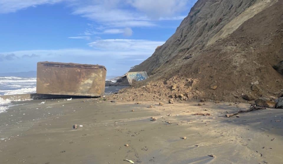 WWII Military Bunker Falls 200 Feet Onto Popular SF Beach