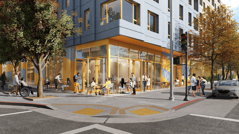 Proposed cafe or restaurant at Haight and stanyan