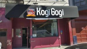 Exteriors to Kogi Gogi BBQ in SF