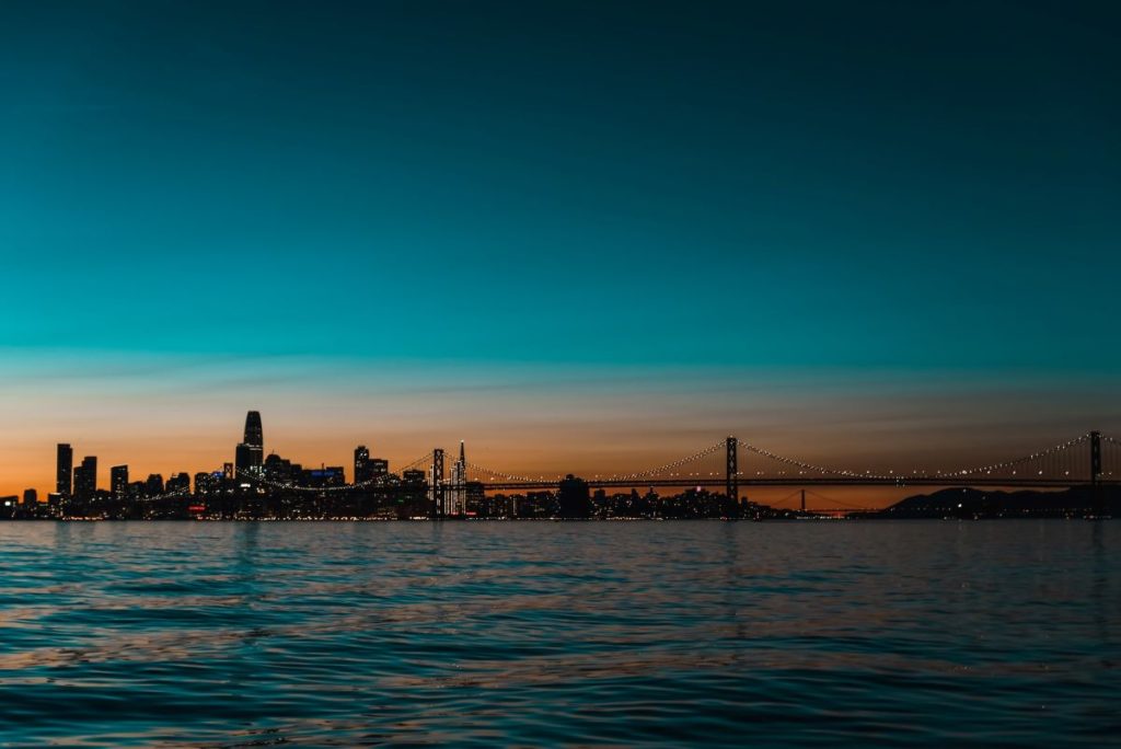 Sunset over the SF skyline