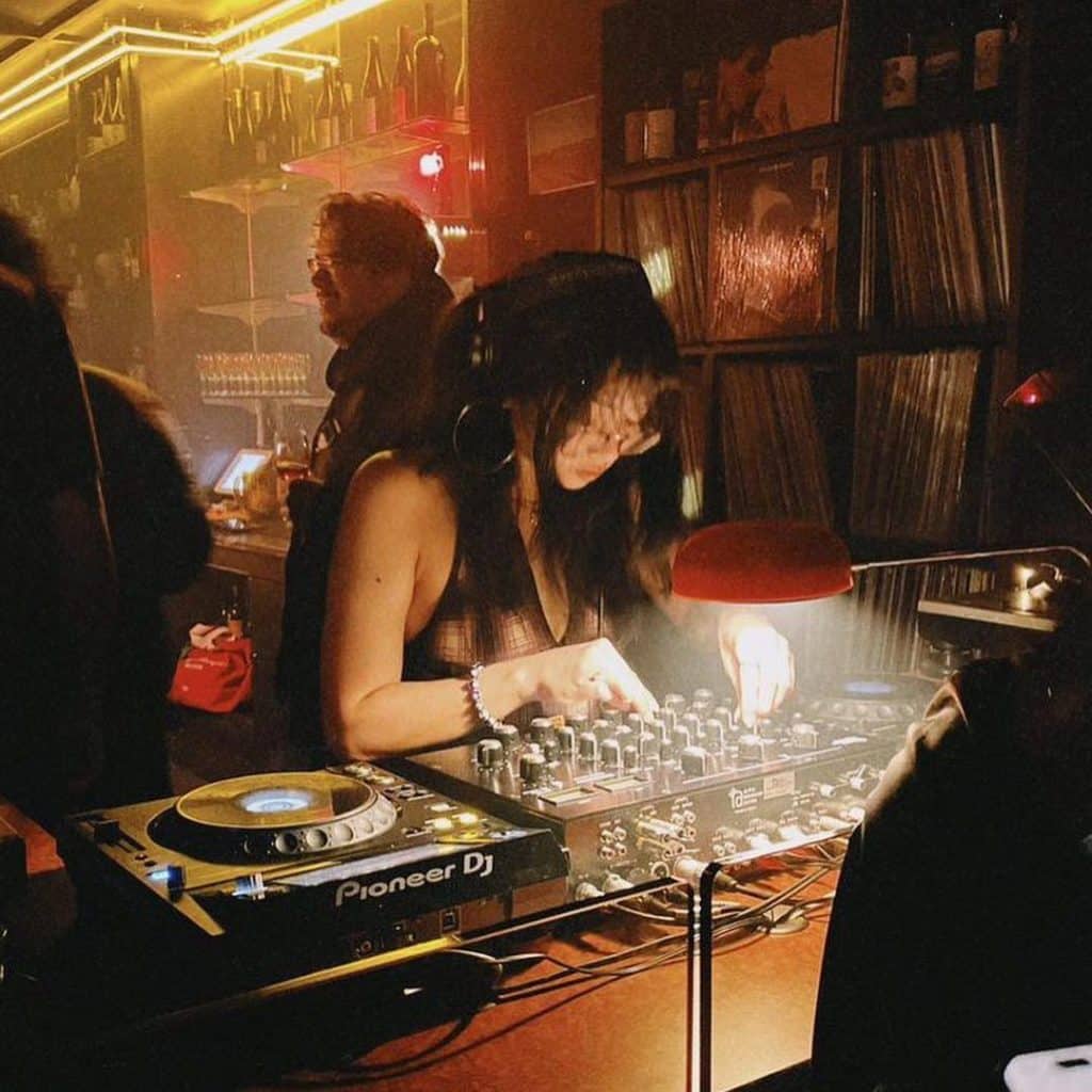 A DJ playing art Bar Part Time.