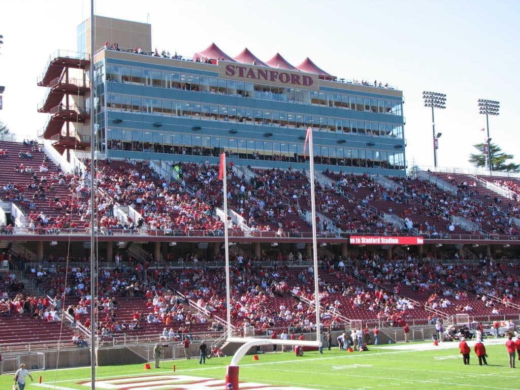 stanford stadium at a football game