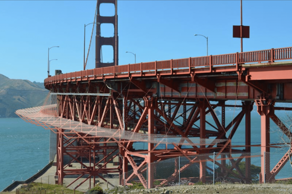 Rendering of Golden Gate Bridge Safety Net.
