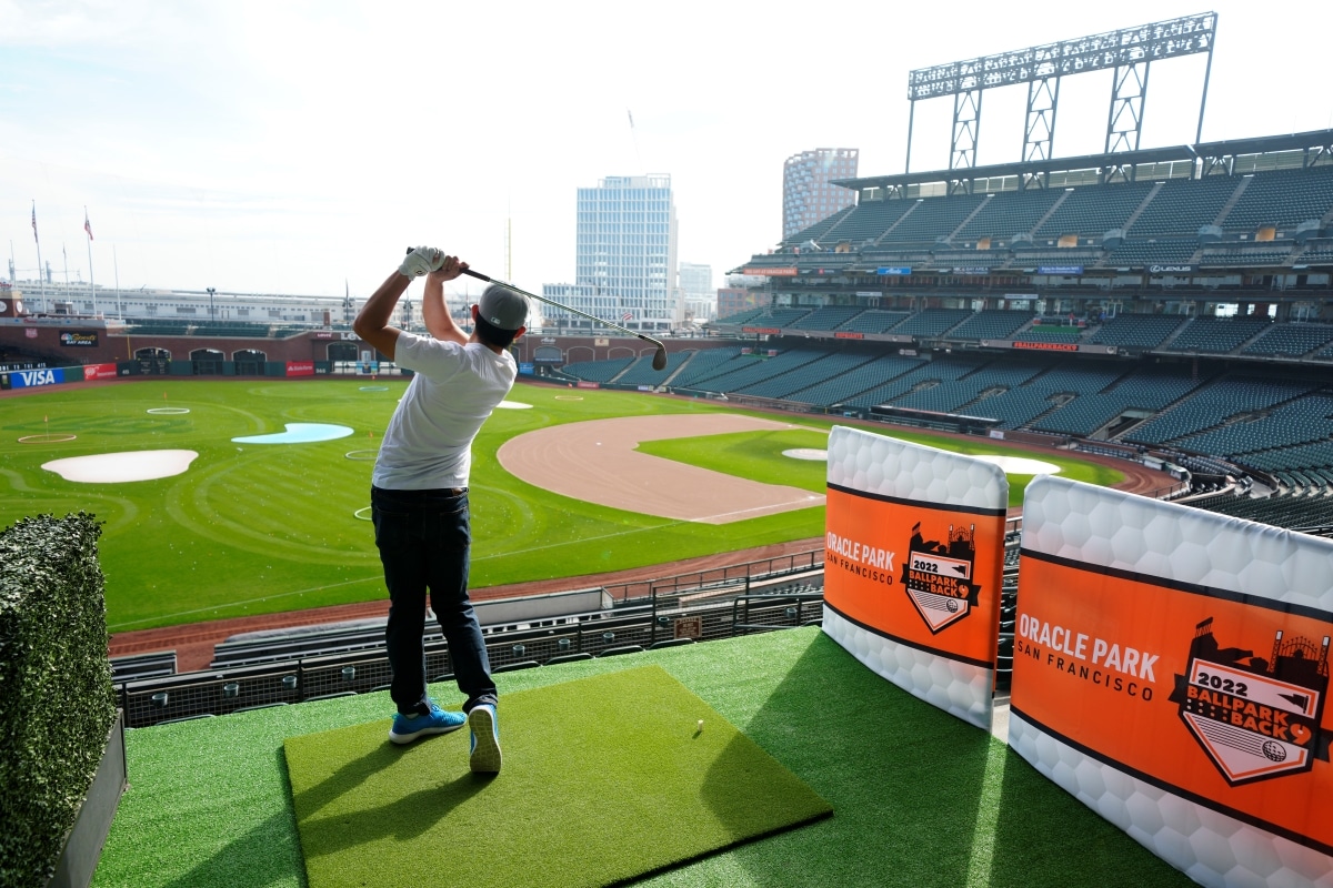 golfing at oracle park