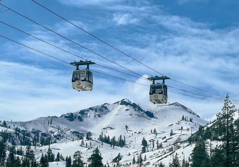Tahoe ski season with gondolas 